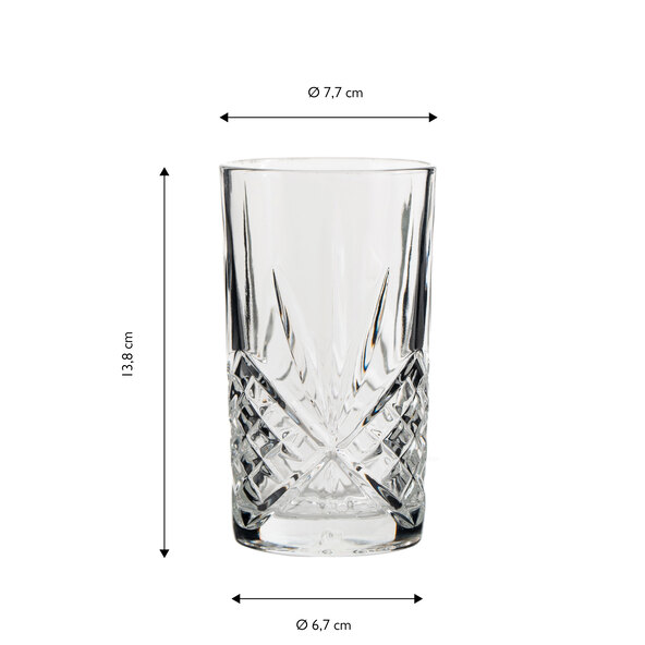 Μακριά ποτήρια ποτού, 350 ml, σετ 6 τεμαχίων