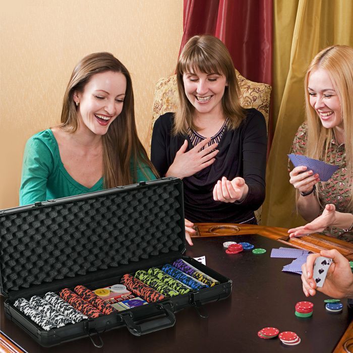 SPORTNOW - Poker Case - Plastic - 57.5x24x10.5cm - Black