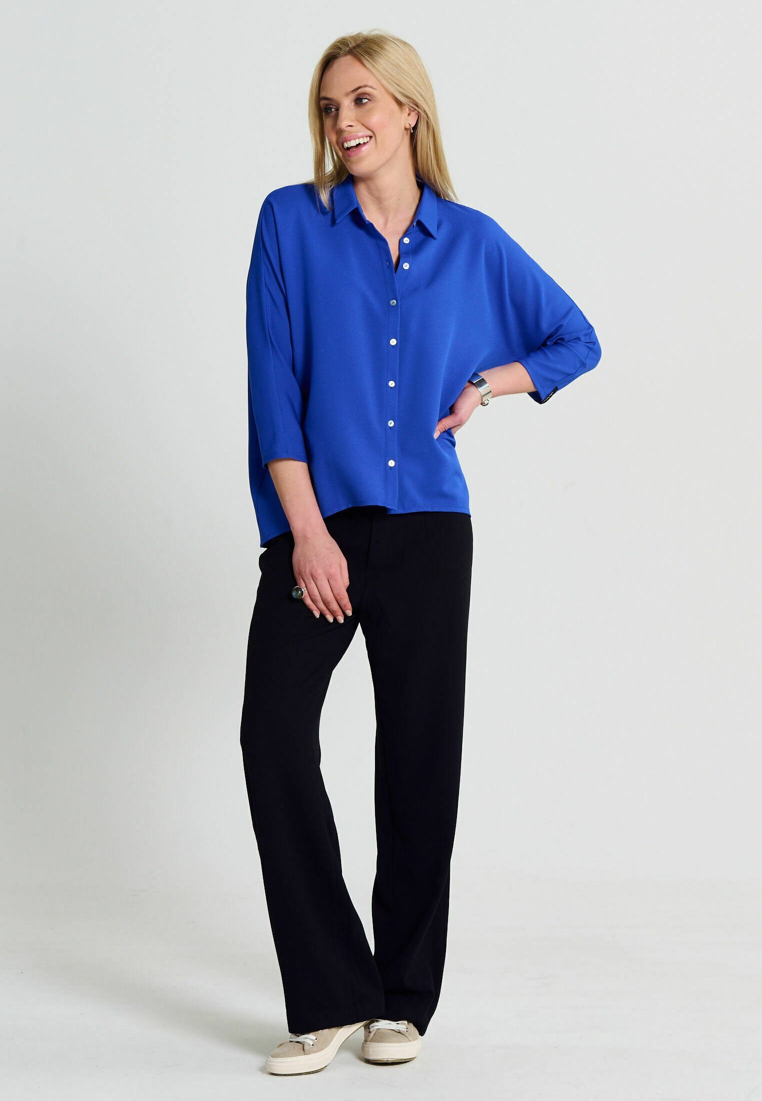 Jascha Stockholm FOUCAULT - Blusa com botões - azul brilhante