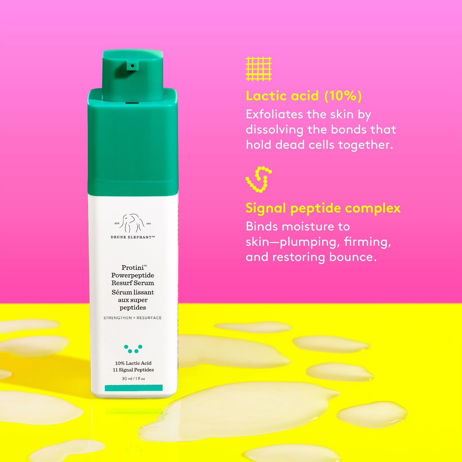 Hydratačné sérum Drunk Elephant Protini Powerpeptide Resurf Serum - 30 ml