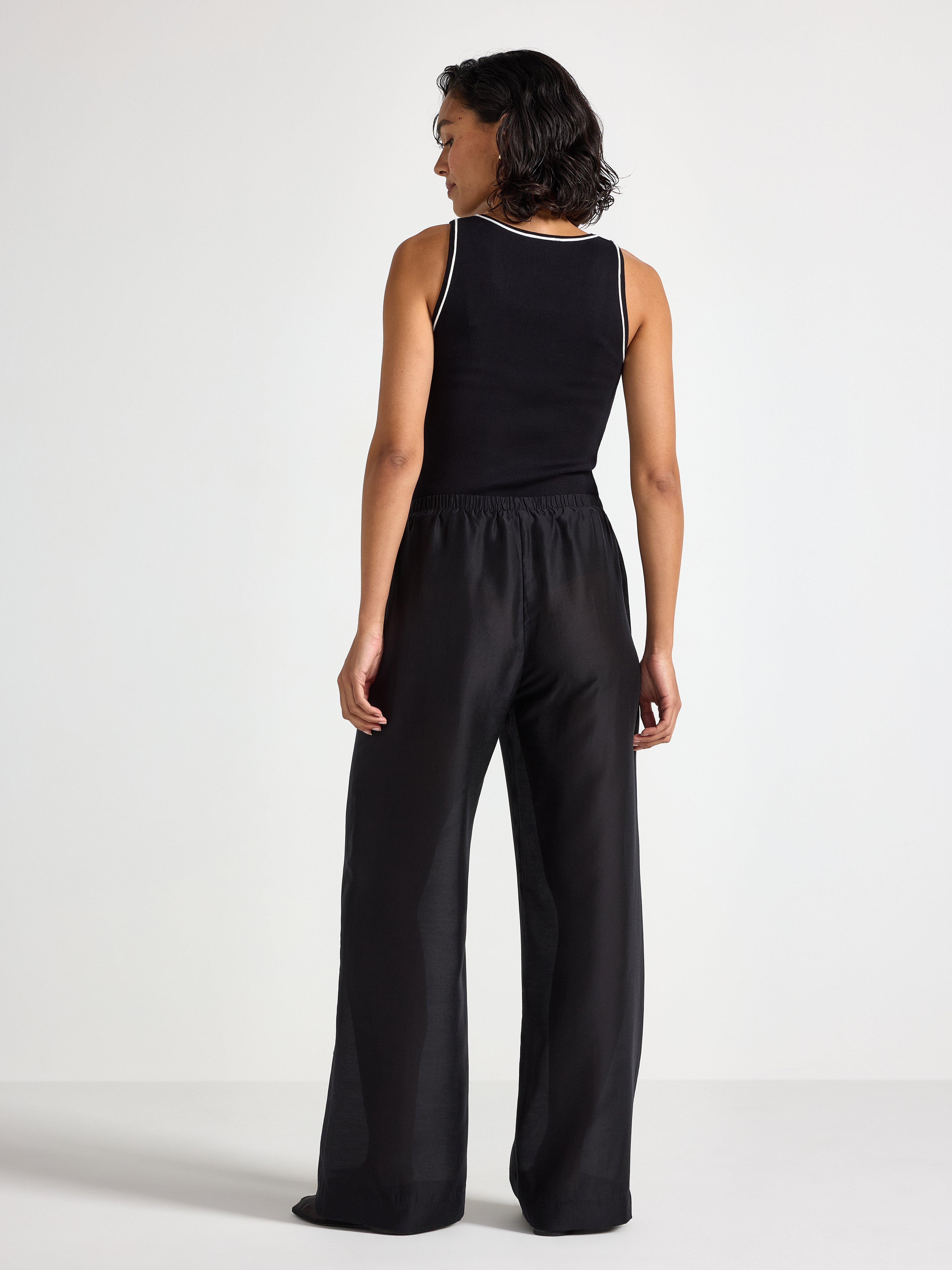 Pantalon large noir