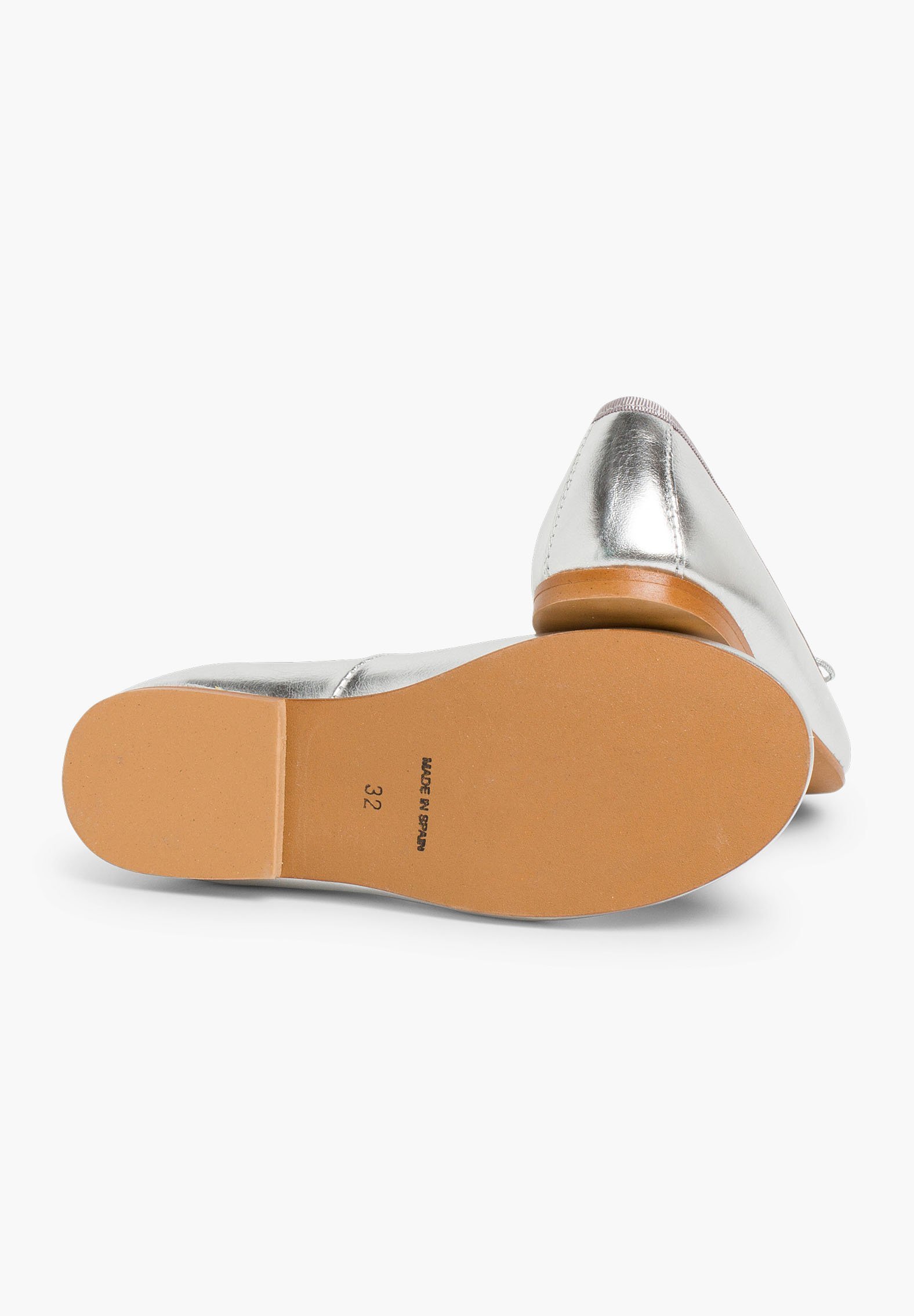 Pisamonas MANOLETINAS IN PELLE DA RAGAZZA - Ballerine - argento