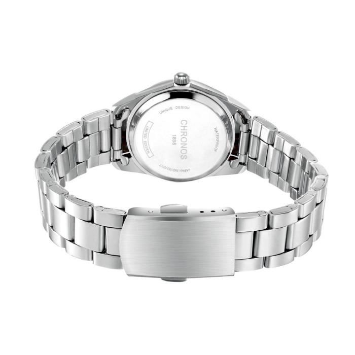 Orologio da donna al quarzo con diamanti di alta qualità, bracciale in acciaio, impermeabile, casual, classico e dal design sofisticato.