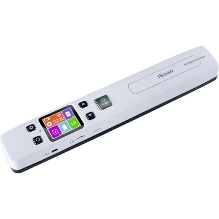 Portable 1050DPI Wireless LCD iScan Handyscan Document Photo Scanner - White