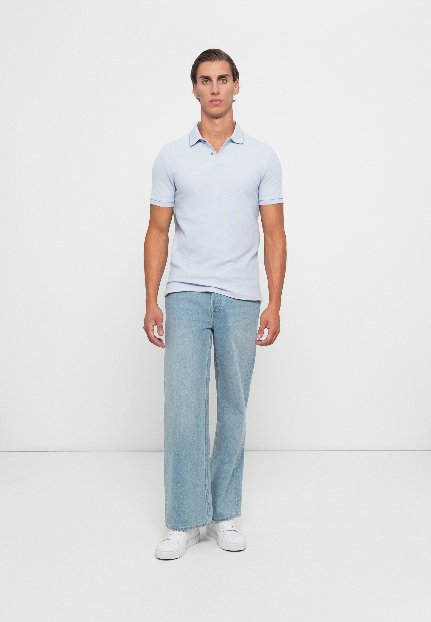 Polo Calvin Klein REFINED TIPPED CLASSIC - bleu xénon