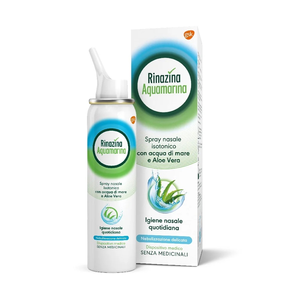 RINAZINA Rinazina Aquamarina espray nasal isotónico con aloe vera 100 ml higiene nasal