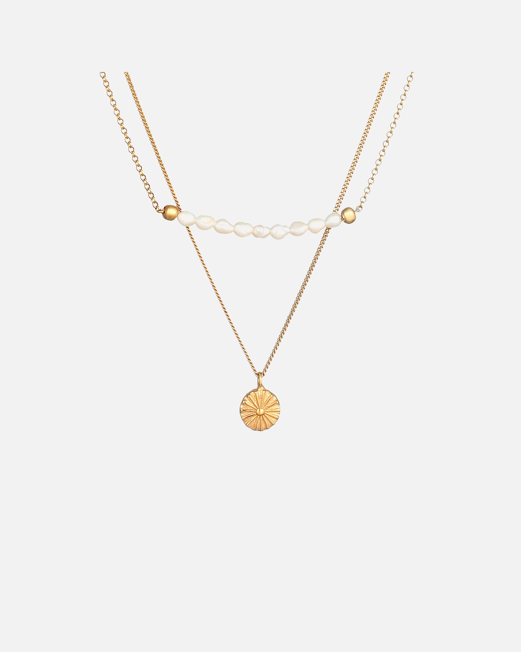 Elli PREMIUM Elli PREMIUM Collier Femmes Couches monnaie boho avec perles de culture d'eau douce en argent sterling 925