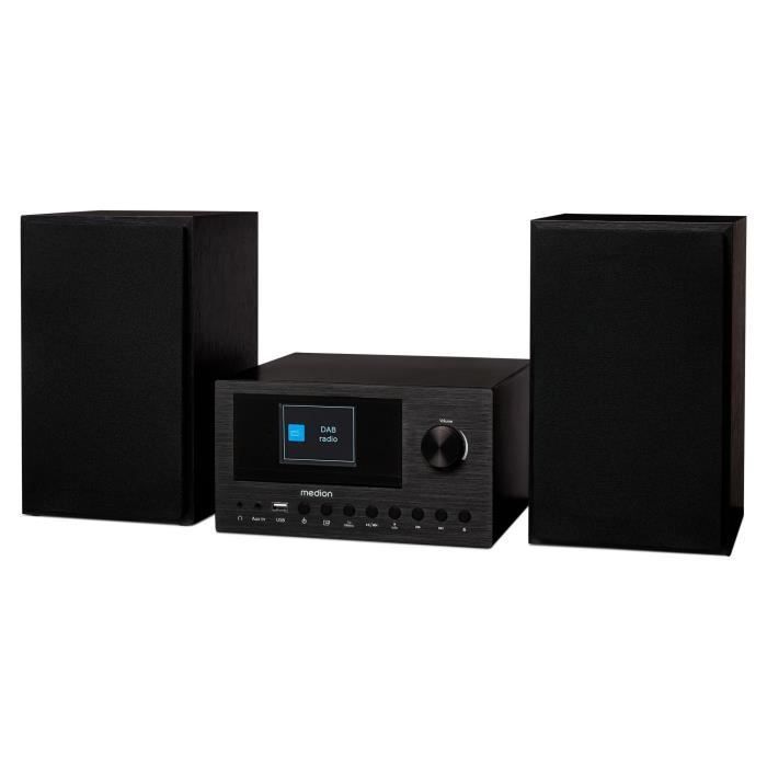 Mini HiFi-systeem - MEDION - DAB/FM internetradio - cd-speler - 2x150W - Zwart