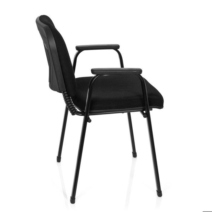 Stoel met vier poten - hjh OFFICE - XT 650 - Zwart - Stof