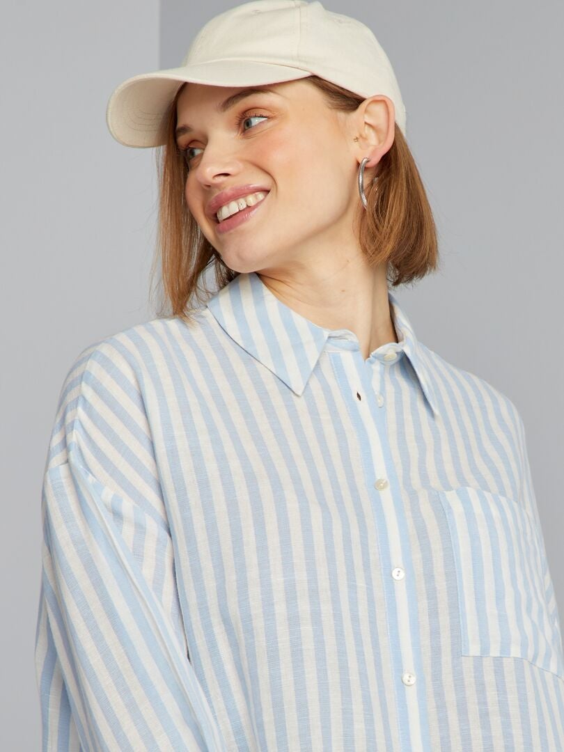 Camisa a rayas - AZUL