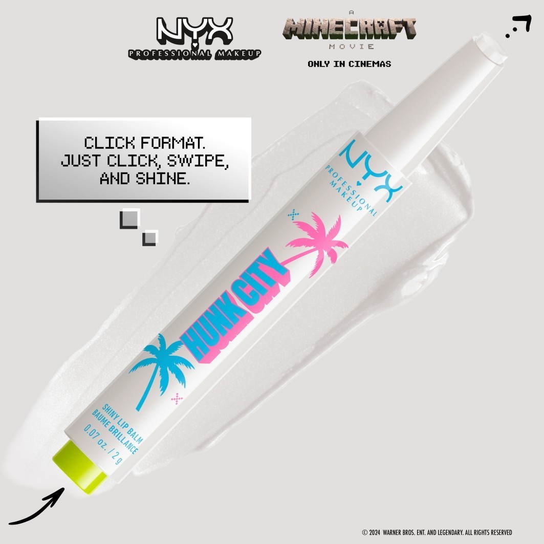 NYX Professional Makeup Lipgloss Minecraft Collection Minecraft Film Fat Oil Slick Click - 1 vnt.
