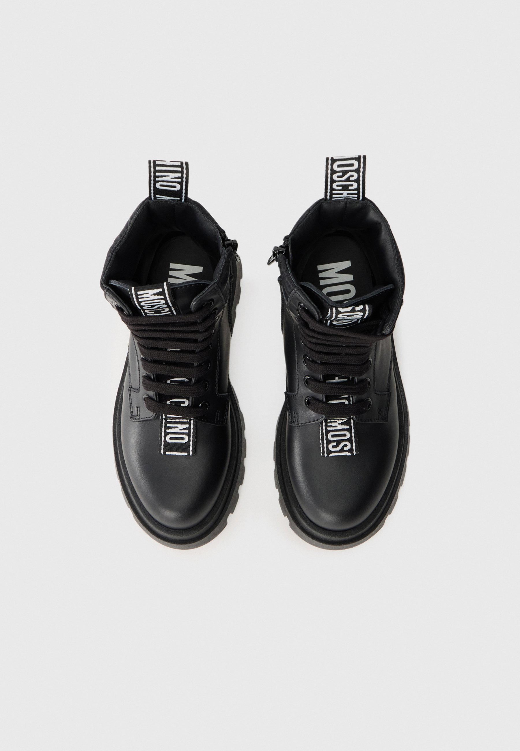 MOSCHINO UNISEX - Stivaletti stringati alla caviglia - neri