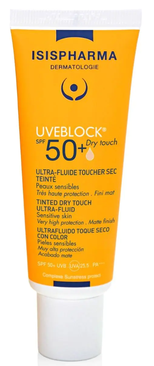 Isispharma Uveblockv SPF50+ - Ultralekki fluid dry touch lekko tonujący 40ml