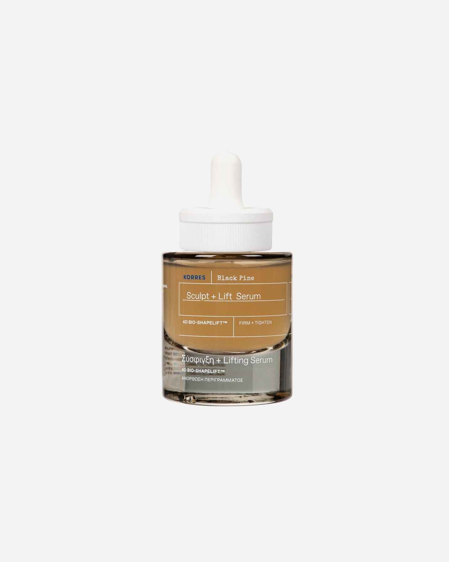 KORRES senėjimą stabdantis serumas „Black Pine Sculpt + Lift Serum“ – 30 ml