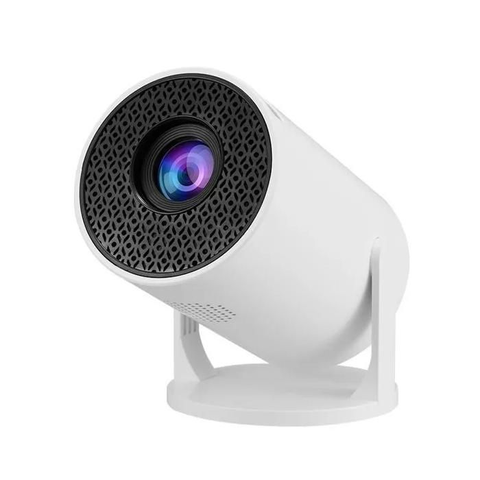 Proyector HD portátil mini AXU con USB y HDMI, Plug and Play, blanco, proyector compacto para cine en casa para películas, series y juegos.