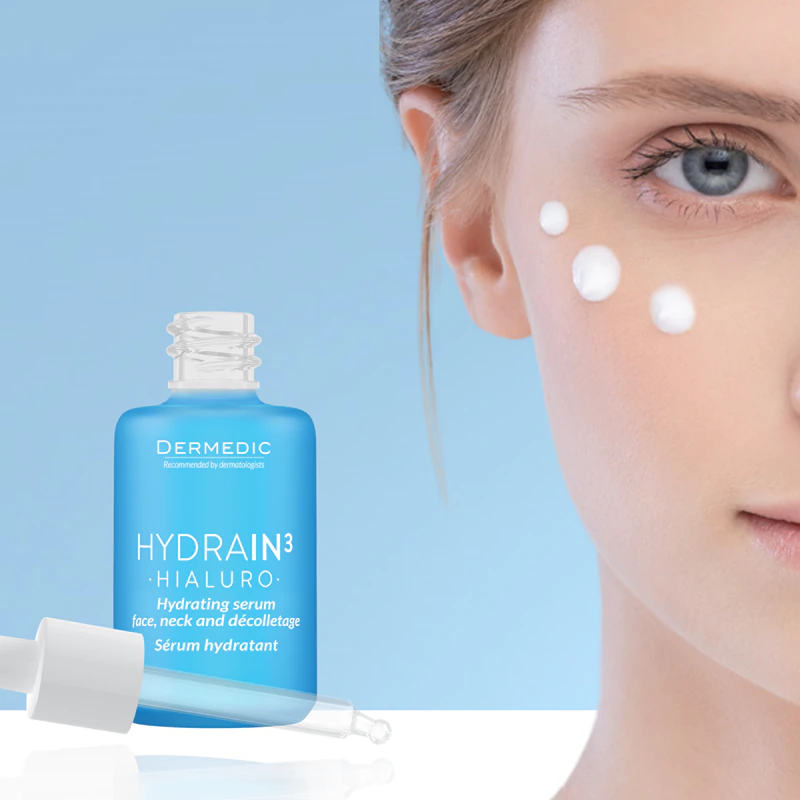Dermedic Hydrain3 Hialuro Hydrating Serum voor gezicht, hals en decolleté
