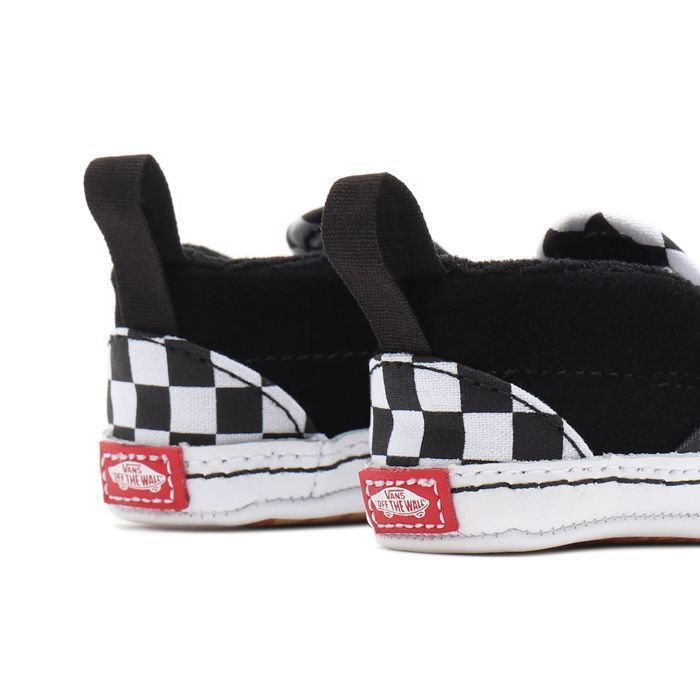 Sapatinhos de Bebê - VANS - Modelo Slip-On para Berço - Preto - Têxtil - Rasteiro