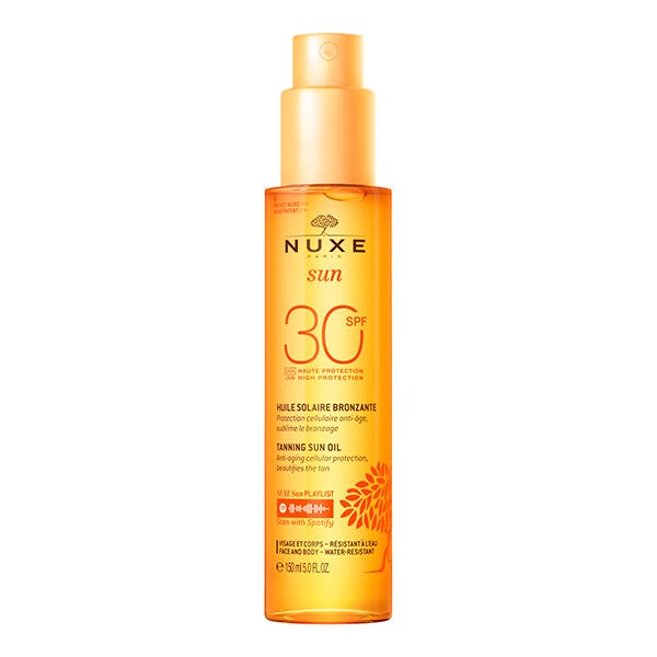 Nuxe Sun bronzující olej na obličej a tělo SPF 30 | 150 ml