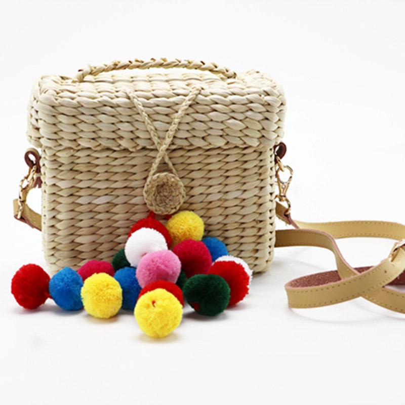WOMEN Small  Rattan Beach Straw Bags INS Popular Female Summer Handbag Lady Woven Bolsa Knitted Crossbody