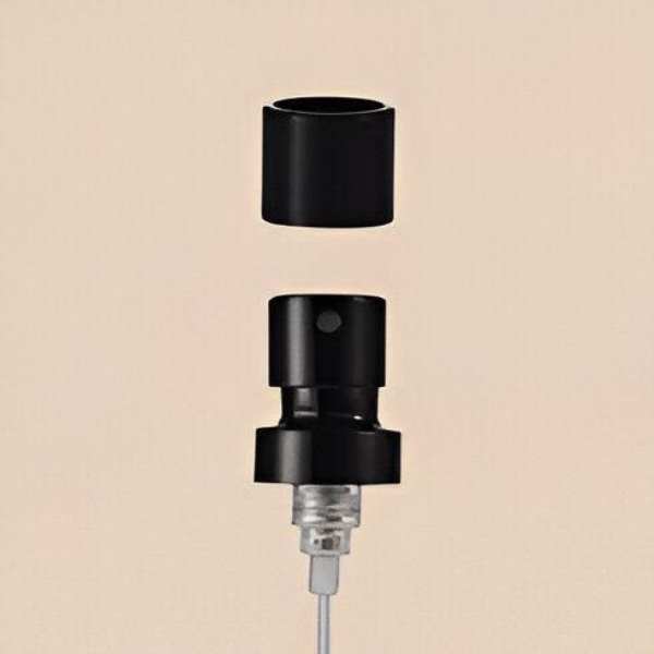 Vaporisateur pour flacon de parfum - Vente en gros - Pompe pour bouchons de parfum, métal noir, 100 µl/0,1 cc, FEA 15, type à sertir (avec bague)