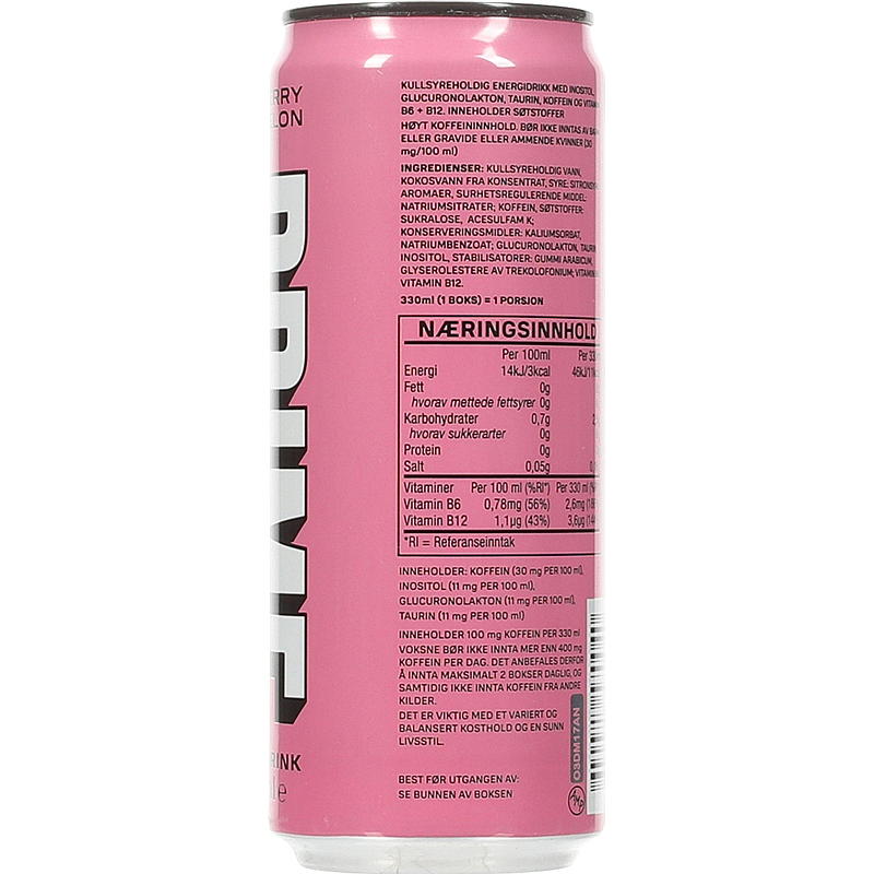 Prime Energy 330 ml Fraise Pastèque