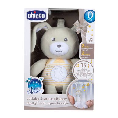 Chicco First Dreams Lullaby Stardust Bunny 0M Pluche Konijntje Zoete Melodieën 1 stuk 1 stuk