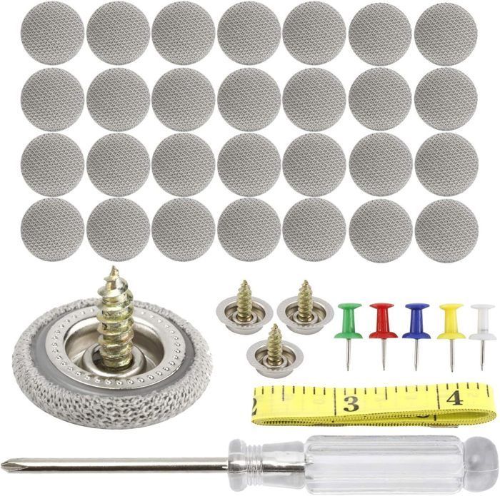 Roof Repair Kit - HAUTSTORE - 60 Pieces - Universal Rivets - Gray - Tools Included