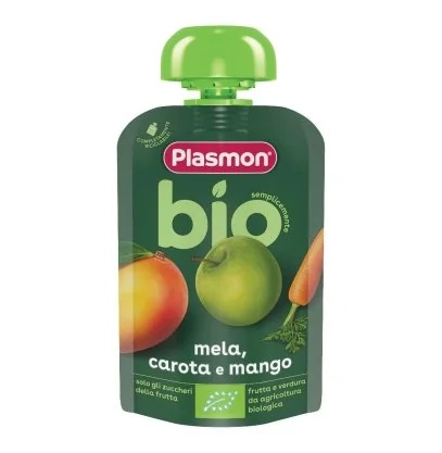 PLASMON Sachet bio Plasmon pomme carotte mangue 100 g à partir de 6 mois