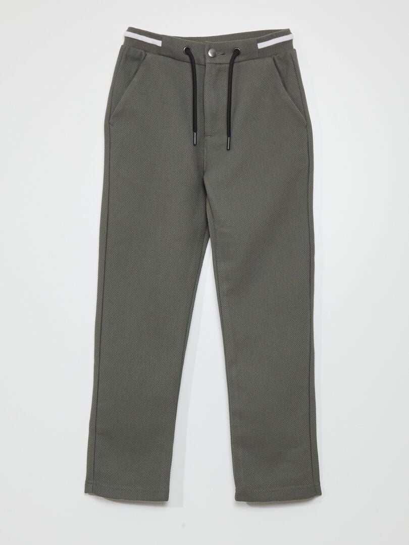 Calças de treino estilo tweed - VERDE
