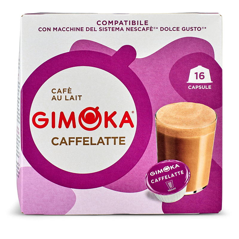 Cápsulas de café Gimoka, paquete de 16 unidades. Café Latte Gimoka.