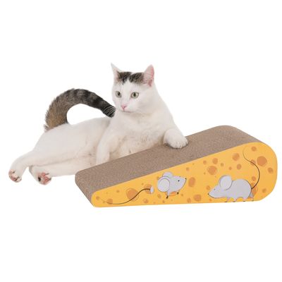 Bloc de zgâriat distractiv din carton, tip wedge de brânză