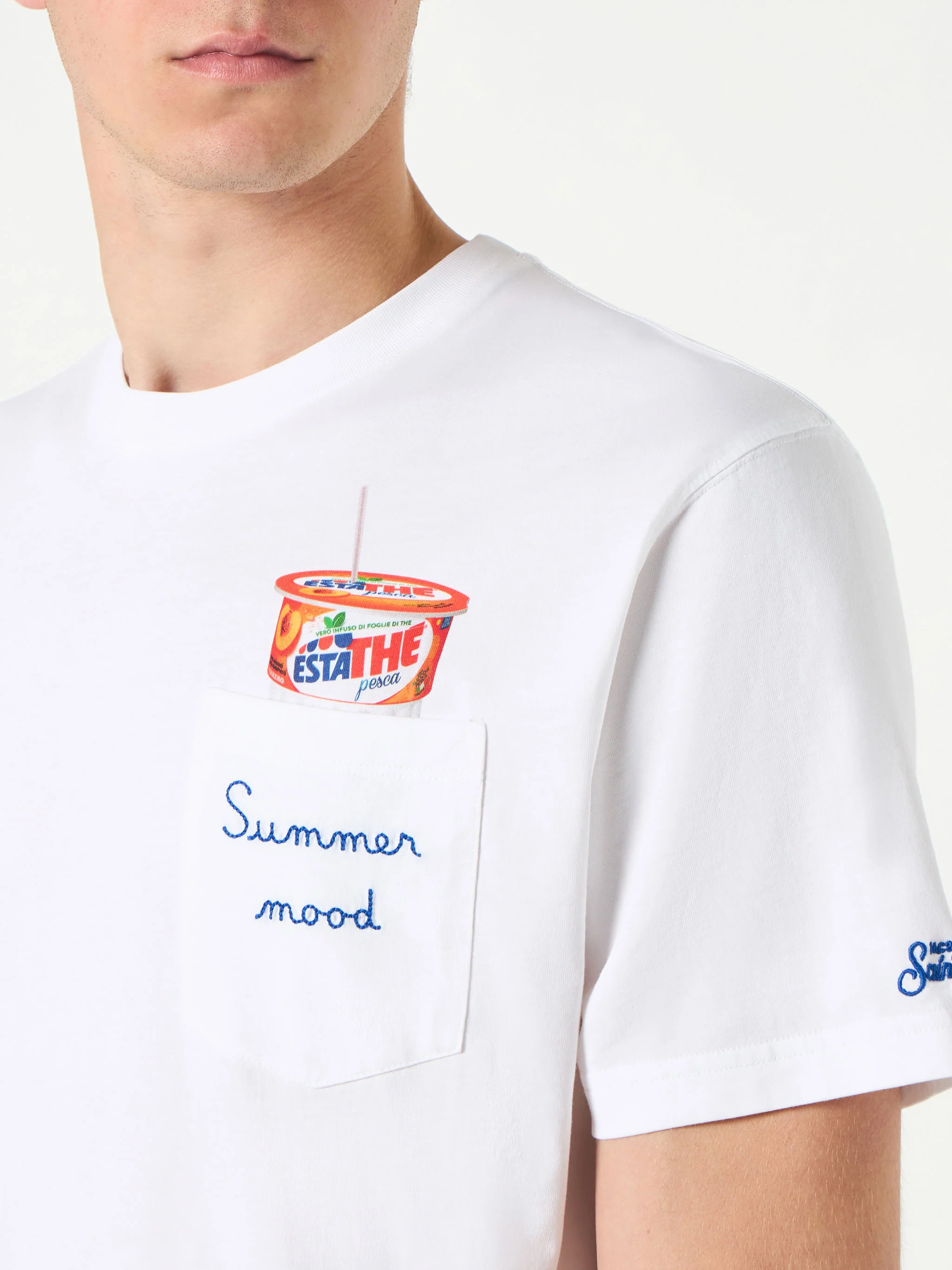 Heren katoenen T-shirt met Estathé-print | ESTATHE® SPEC EDITION