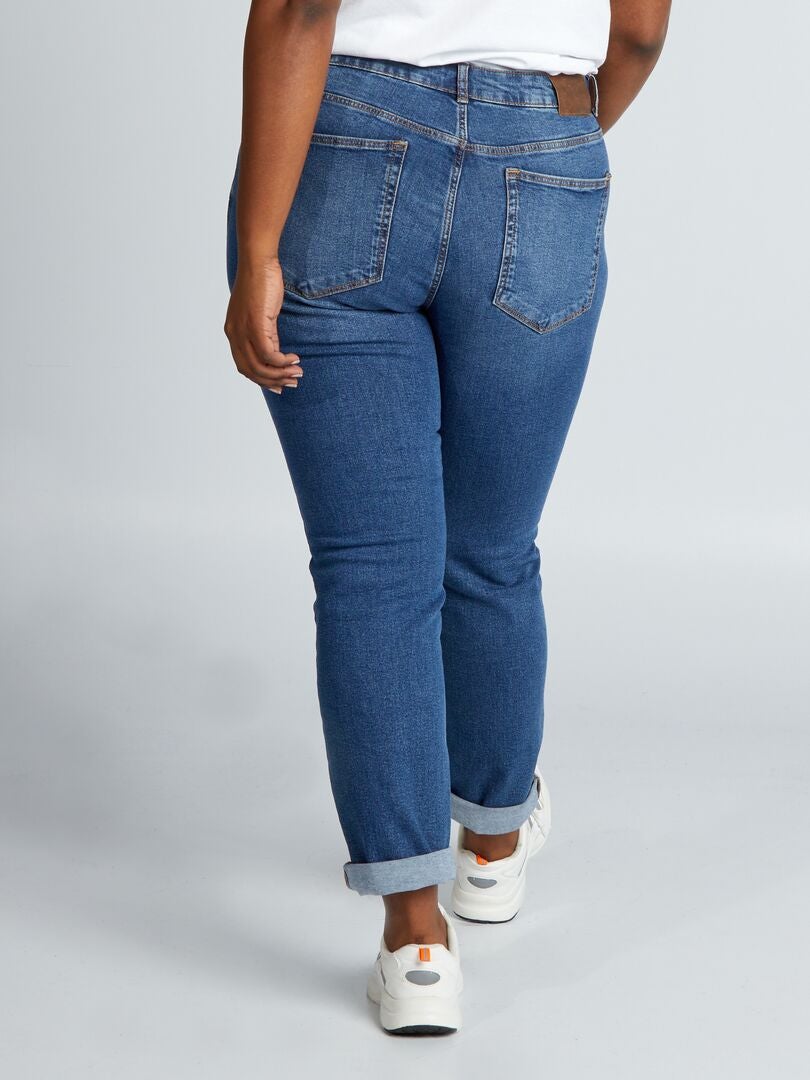 Pantalones vaqueros de corte regular con 5 bolsillos, talla L30 - AZUL