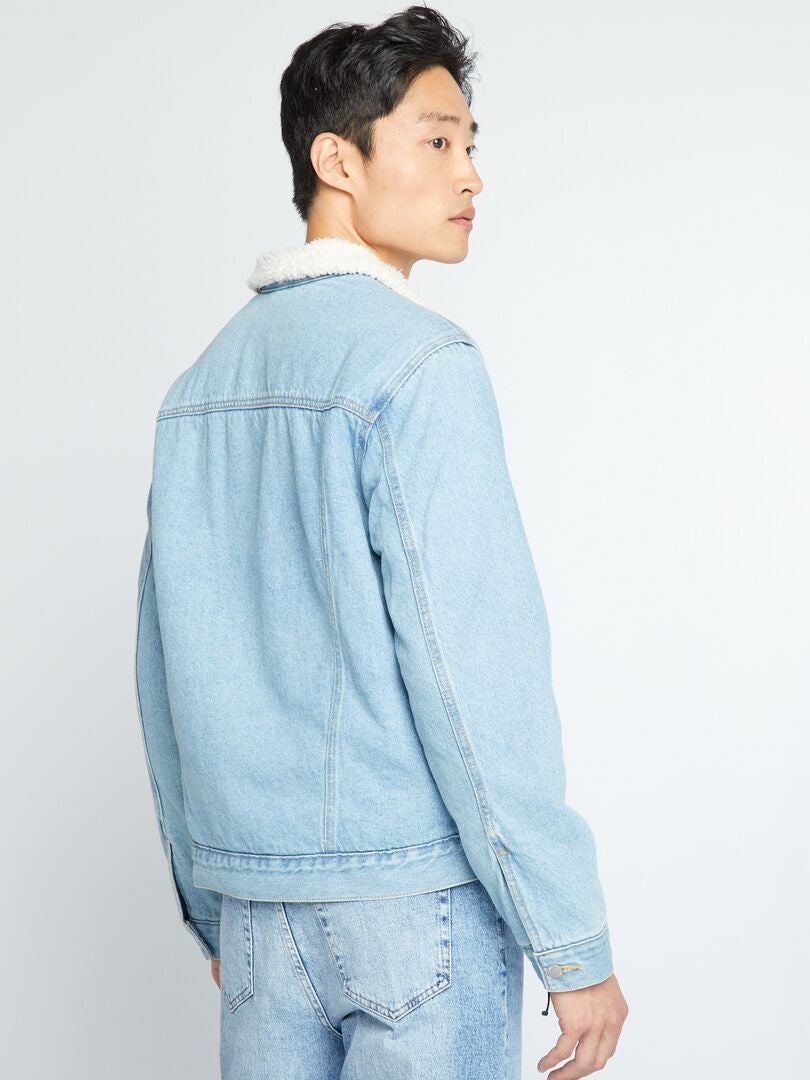 Kurtka dżinsowa z podszewką Sherpa – jasnoniebieski denim