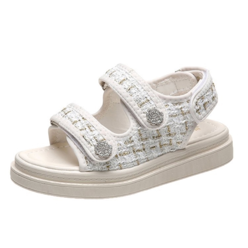 nuovi sandali da donna con chiusura in velcro, sandali romani alla moda, casual, leggeri, con suola spessa, scarpe a muffin