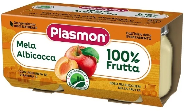 PLASMON Plasmon Omog Apple Alb 160G zonder lijm