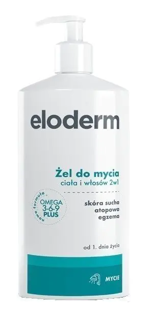 Eloderm Żel do mycia ciała i włosów 2w1, 400 ml