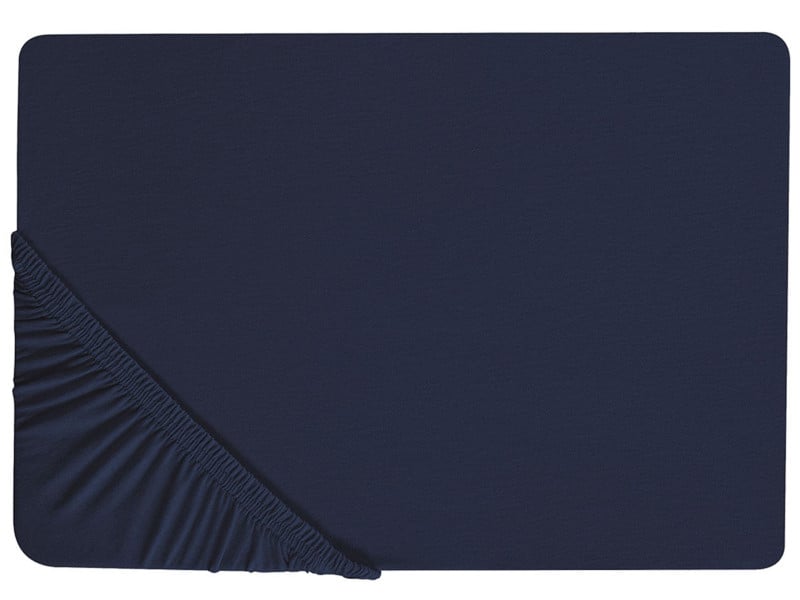 Bawełniane prześcieradło gumka 90x200cm granatowe