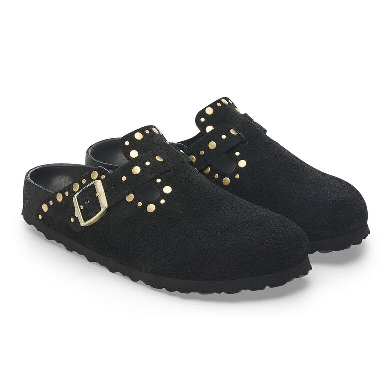 Boston Rivet Pelle scamosciata - Black Black