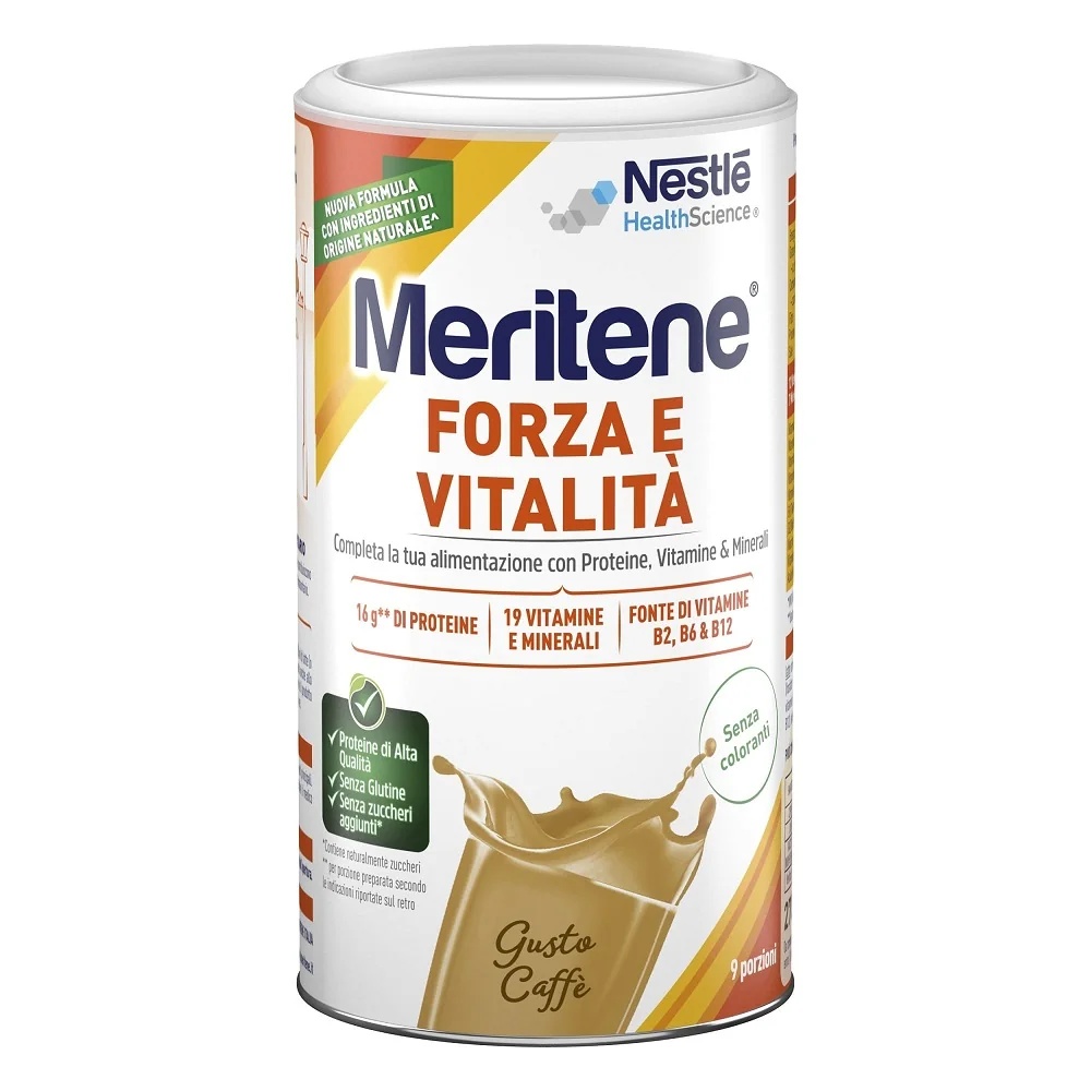 MERITENE Meritene Fuerza y Vitalidad Café en Polvo Suplemento Proteico Vitaminas y Minerales 270 g Disfagia y Malnutrición