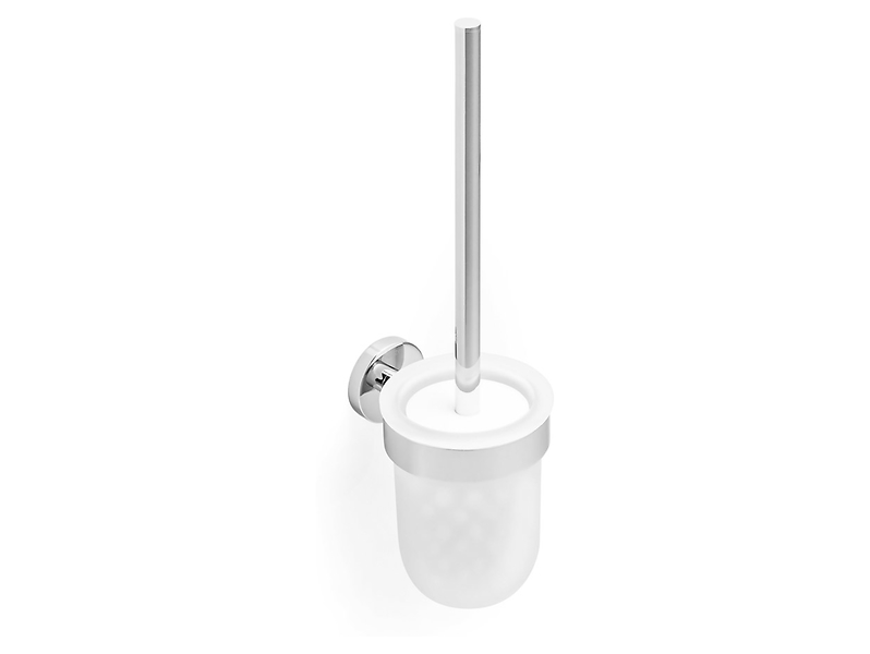 Szczotka do WC wisząca szklana Model biała