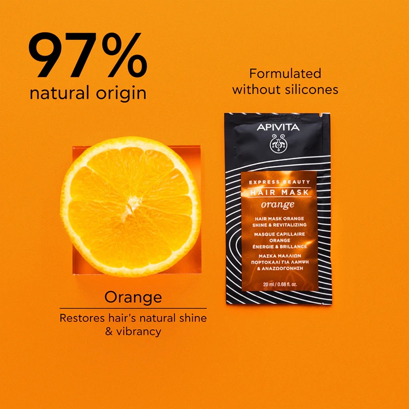 Apivita Express Beauty matu maska Shine Orange atjaunojoša matu maska