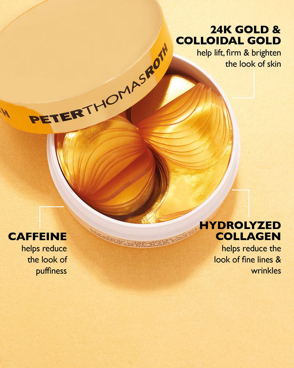 PETER THOMAS ROTH Plasturi oculari Hydra-Gel cu aur de 24K, Pure Luxury Lift & Firm