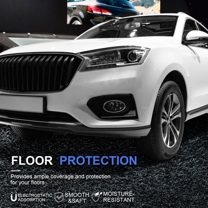 Tapis antidérapant imperméable pour sol de garage - 269 cm × 671 cm, barrière contre les fuites d’huile, adapté aux voitures, motos