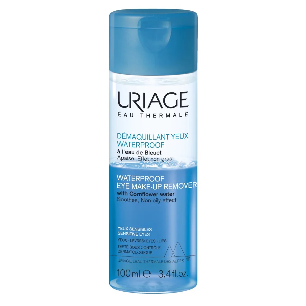 URIAGE Uriage Eau Thermale veekindel kahefaasiline silmameigieemaldaja 100 ml, sobib kõikidele nahatüüpidele.