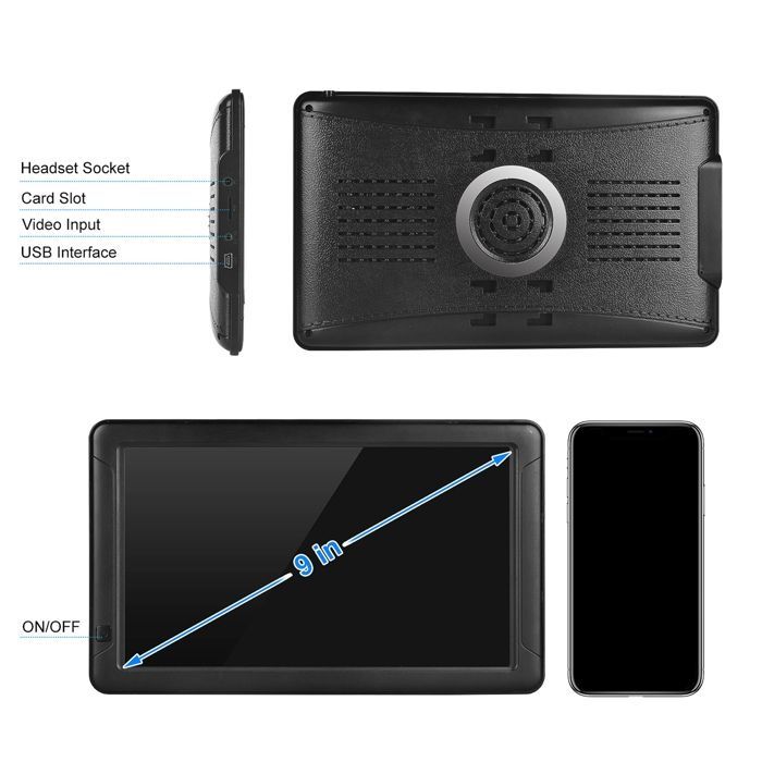 Sistema de navegación GPS para coche - SHIPENOPHY - Pantalla táctil de 9 pulgadas - Resolución 800x480 - Puntos de interés integrados