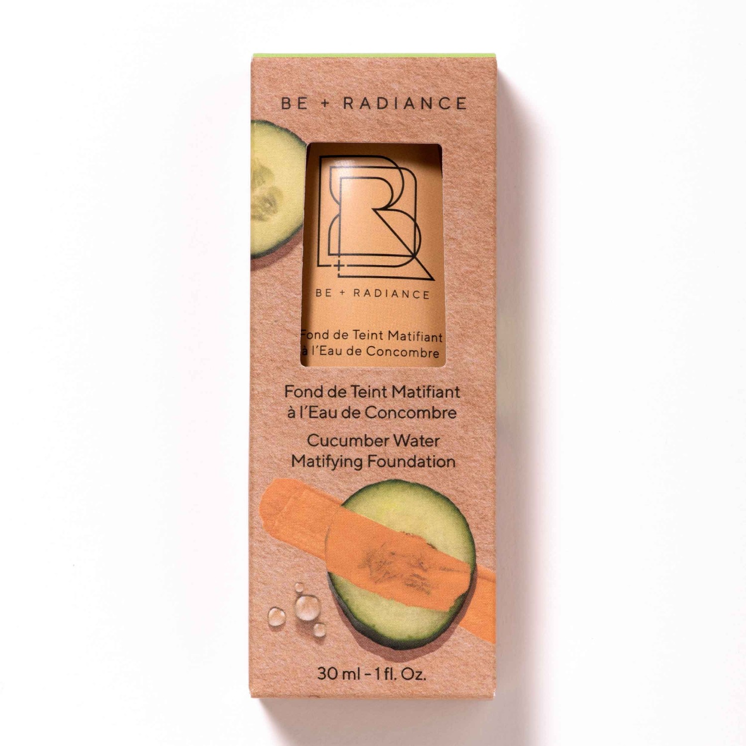 BE + Radiance Fond de Teint Matifiant à l'Eau de Concombre N°08