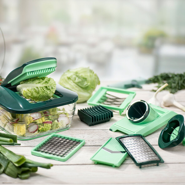 Groentesnijder Chef, groen, 16-delige set.