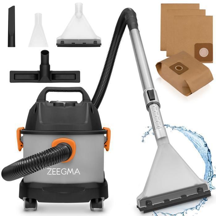 Aspirateur industriel - ZEEGMA Zonder Pro Compact - 1000W - 6L - Avec filtre HEPA et accessoires