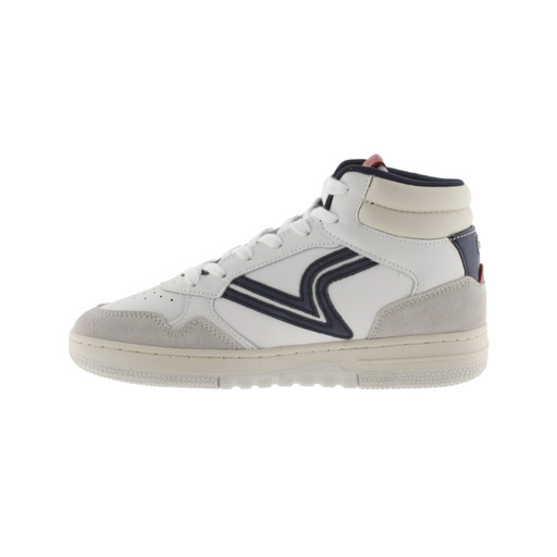  V. 1985 C80 Hi Leder-Ankle-Boots mit Retro-Logo und zweifarbiger Sohle